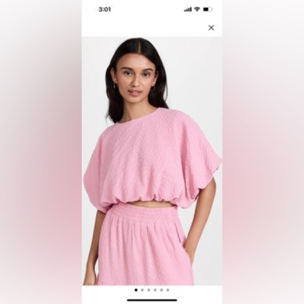 endless rose pink cropped top